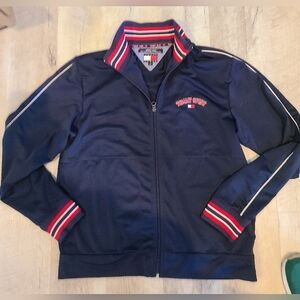 Tommy Hilfiger Blue Jacket with Red and White Stripes